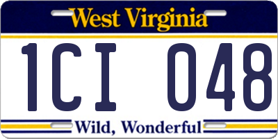 WV license plate 1CI048