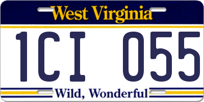 WV license plate 1CI055