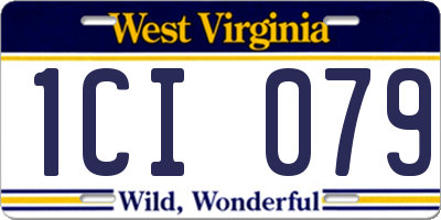 WV license plate 1CI079