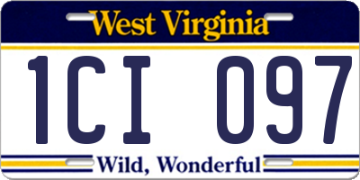 WV license plate 1CI097