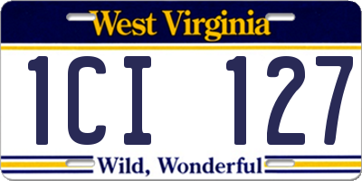 WV license plate 1CI127