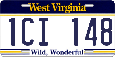 WV license plate 1CI148