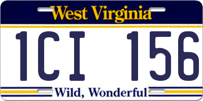 WV license plate 1CI156