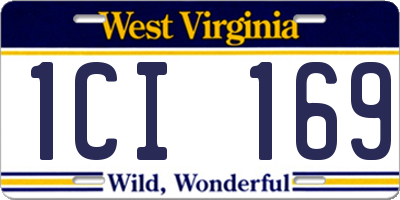 WV license plate 1CI169