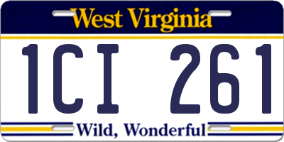 WV license plate 1CI261
