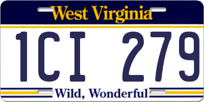 WV license plate 1CI279