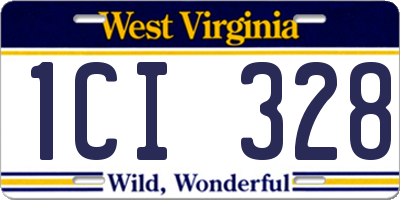 WV license plate 1CI328