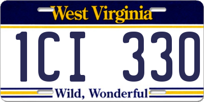WV license plate 1CI330