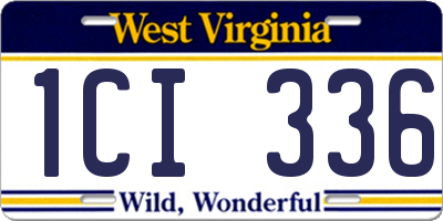WV license plate 1CI336