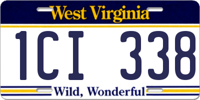 WV license plate 1CI338