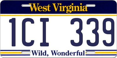 WV license plate 1CI339