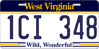 WV license plate 1CI348