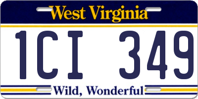 WV license plate 1CI349