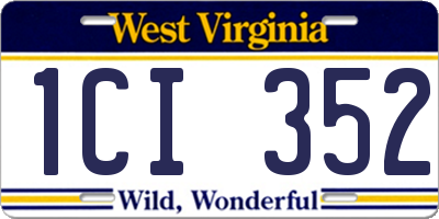 WV license plate 1CI352