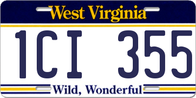 WV license plate 1CI355