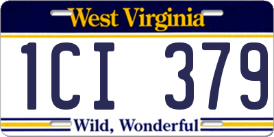 WV license plate 1CI379