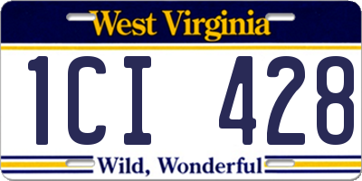 WV license plate 1CI428