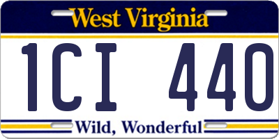 WV license plate 1CI440