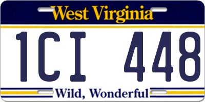 WV license plate 1CI448