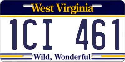 WV license plate 1CI461
