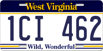 WV license plate 1CI462
