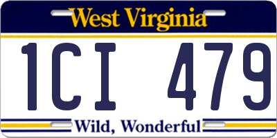 WV license plate 1CI479