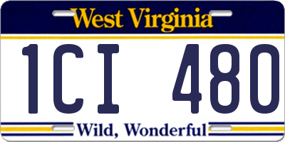 WV license plate 1CI480