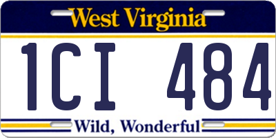 WV license plate 1CI484
