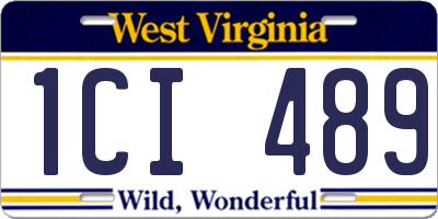 WV license plate 1CI489