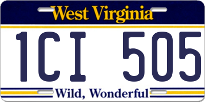 WV license plate 1CI505