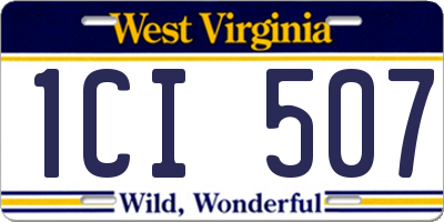 WV license plate 1CI507