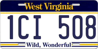 WV license plate 1CI508