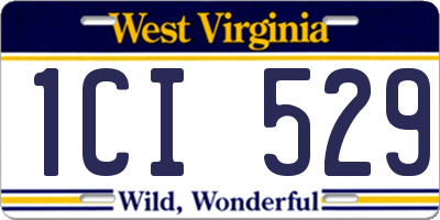 WV license plate 1CI529