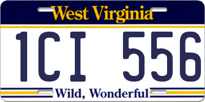 WV license plate 1CI556