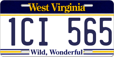 WV license plate 1CI565
