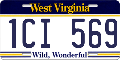 WV license plate 1CI569