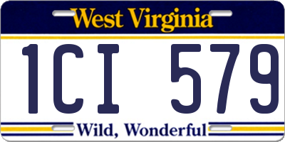 WV license plate 1CI579