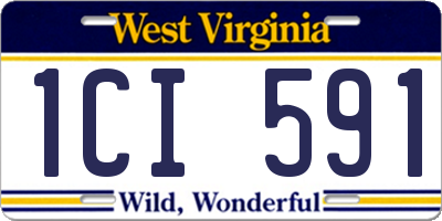 WV license plate 1CI591