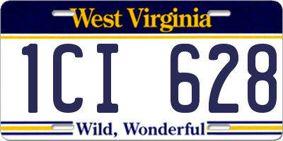 WV license plate 1CI628