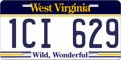 WV license plate 1CI629