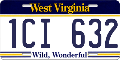 WV license plate 1CI632