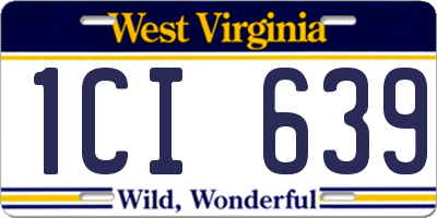 WV license plate 1CI639
