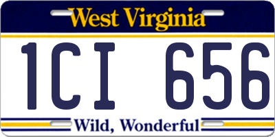 WV license plate 1CI656