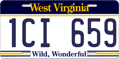 WV license plate 1CI659