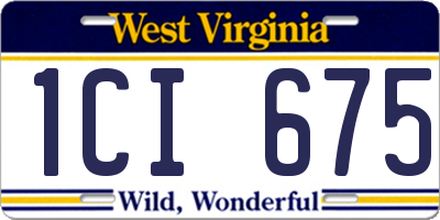 WV license plate 1CI675