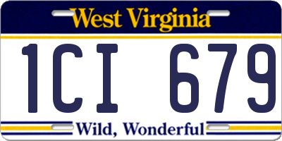 WV license plate 1CI679