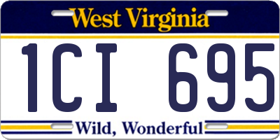 WV license plate 1CI695