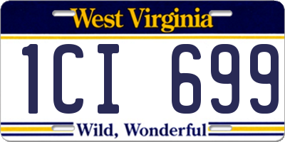 WV license plate 1CI699