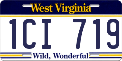 WV license plate 1CI719