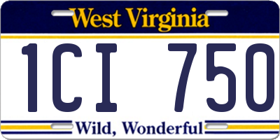 WV license plate 1CI750